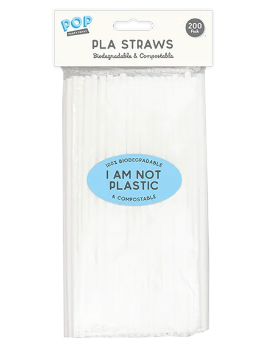 Biodegradable PLA Straws 200pk